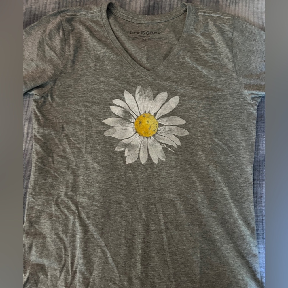 Life is good vneck crusher tee